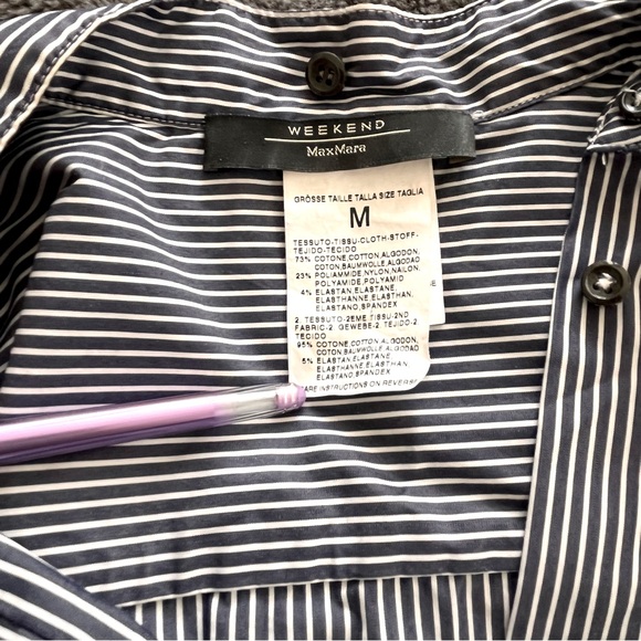 WEEKEND MAX MARA Pinstripe Long Sleeves Top - Picture 7 of 8